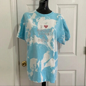 I Love Shoes, Bags and Boys Tie Dye T Shirt size Large